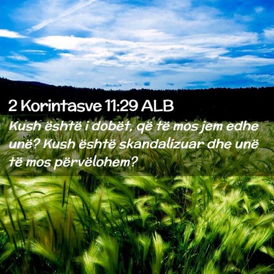 Picture 02 - 2 Korintasve 11:29 ALB - Kush është i dobët, që të mos jem edhe unë? - Bible Verse Picture