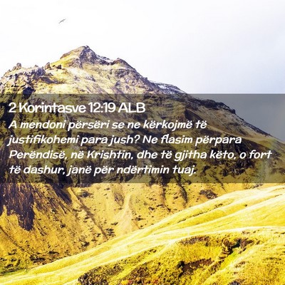 Picture 02 - 2 Korintasve 12:19 ALB - A mendoni përsëri se ne kërkojmë të - Bible Verse Picture