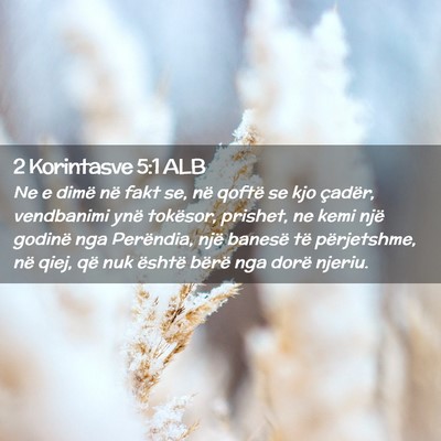 Picture 02 - 2 Korintasve 5:1 ALB - Ne e dimë në fakt se, në qoftë se kjo - Bible Verse Picture
