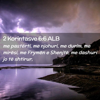 Picture 02 - 2 Korintasve 6:6 ALB - me pastërti, me njohuri, me durim, me mirësi, - Bible Verse Picture