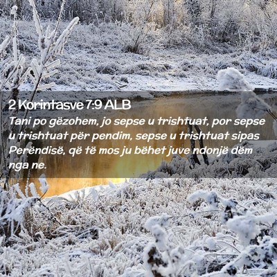 Picture 02 - 2 Korintasve 7:9 ALB - Tani po gëzohem, jo sepse u trishtuat, por sepse - Bible Verse Picture