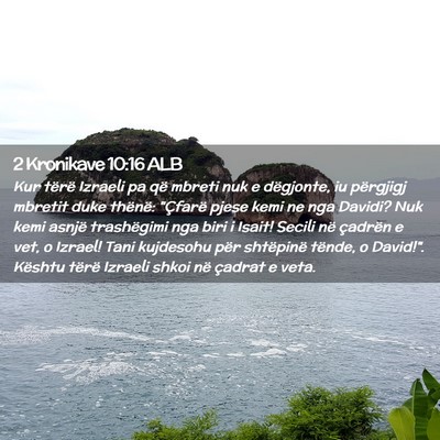 Picture 02 - 2 Kronikave 10:16 ALB - Kur tërë Izraeli pa që mbreti nuk e dëgjonte, - Bible Verse Picture
