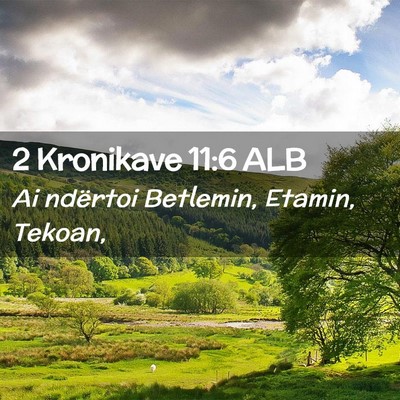 Picture 02 - 2 Kronikave 11:6 ALB - Ai ndërtoi Betlemin, Etamin, - Bible Verse Picture
