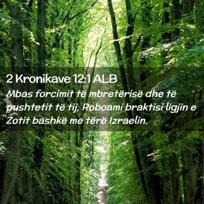 Picture 02 - 2 Kronikave 12:1 ALB - Mbas forcimit të mbretërisë dhe të pushtetit - Bible Verse Picture