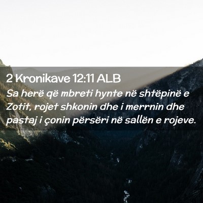 Picture 02 - 2 Kronikave 12:11 ALB - Sa herë që mbreti hynte në shtëpinë e Zotit, - Bible Verse Picture