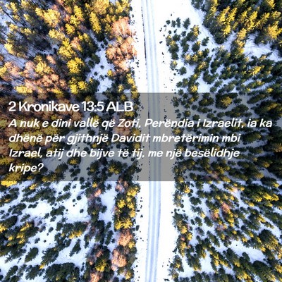 Picture 02 - 2 Kronikave 13:5 ALB - A nuk e dini vallë që Zoti, Perëndia i - Bible Verse Picture