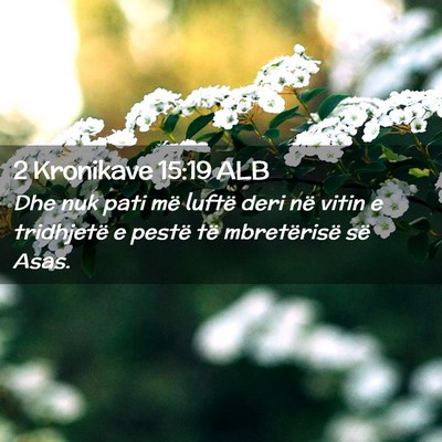 Picture 02 - 2 Kronikave 15:19 ALB - Dhe nuk pati më luftë deri në vitin e - Bible Verse Picture