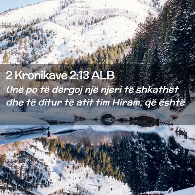 Picture 02 - 2 Kronikave 2:13 ALB - Unë po të dërgoj një njeri të shkathët dhe - Bible Verse Picture