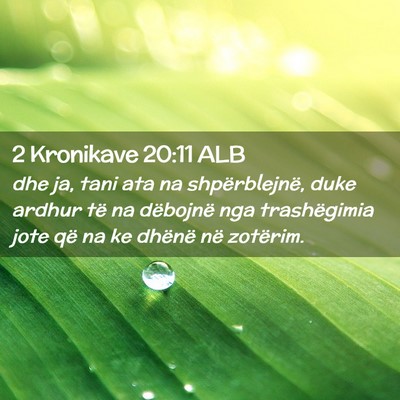 Picture 02 - 2 Kronikave 20:11 ALB - dhe ja, tani ata na shpërblejnë, duke ardhur - Bible Verse Picture