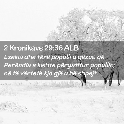 Picture 02 - 2 Kronikave 29:36 ALB - Ezekia dhe tërë populli u gëzua që Perëndia - Bible Verse Picture