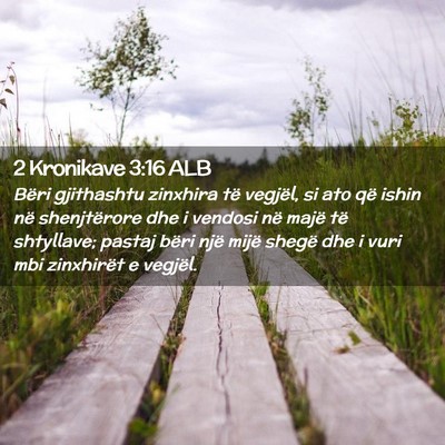 Picture 02 - 2 Kronikave 3:16 ALB - Bëri gjithashtu zinxhira të vegjël, si ato që - Bible Verse Picture