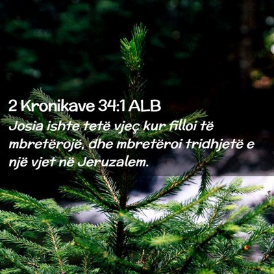 Picture 02 - 2 Kronikave 34:1 ALB - Josia ishte tetë vjeç kur filloi të - Bible Verse Picture