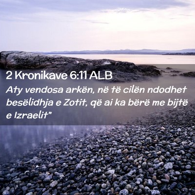 Picture 02 - 2 Kronikave 6:11 ALB - Aty vendosa arkën, në të cilën ndodhet - Bible Verse Picture
