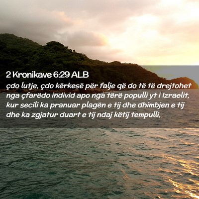 Picture 02 - 2 Kronikave 6:29 ALB - çdo lutje, çdo kërkesë për falje që do të - Bible Verse Picture
