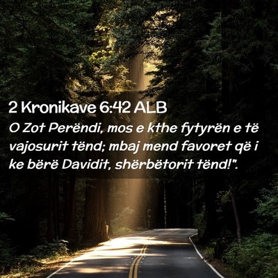 Picture 02 - 2 Kronikave 6:42 ALB - O Zot Perëndi, mos e kthe fytyrën e të - Bible Verse Picture