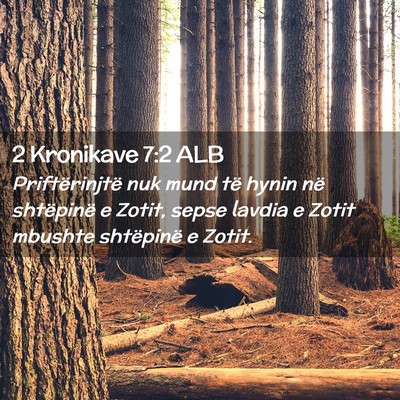 Picture 02 - 2 Kronikave 7:2 ALB - Priftërinjtë nuk mund të hynin në shtëpinë - Bible Verse Picture