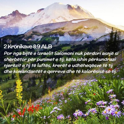 Picture 02 - 2 Kronikave 8:9 ALB - Por nga bijtë e Izraelit Salomoni nuk përdori - Bible Verse Picture