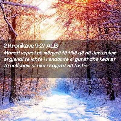 Picture 02 - 2 Kronikave 9:27 ALB - Mbreti veproi në mënyrë të tillë që në - Bible Verse Picture