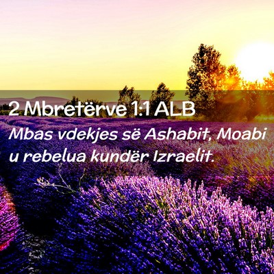 Picture 02 - 2 Mbretërve 1:1 ALB - Mbas vdekjes së Ashabit, Moabi u rebelua kundër - Bible Verse Picture
