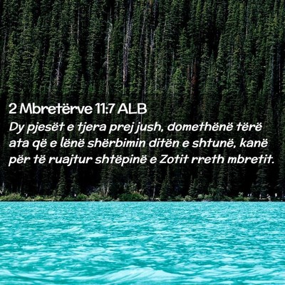 Picture 02 - 2 Mbretërve 11:7 ALB - Dy pjesët e tjera prej jush, domethënë tërë - Bible Verse Picture