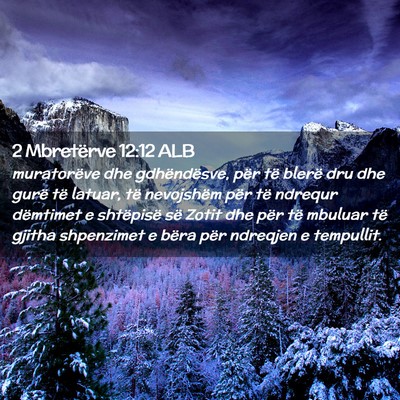 Picture 02 - 2 Mbretërve 12:12 ALB - muratorëve dhe gdhëndësve, për të blerë dru - Bible Verse Picture