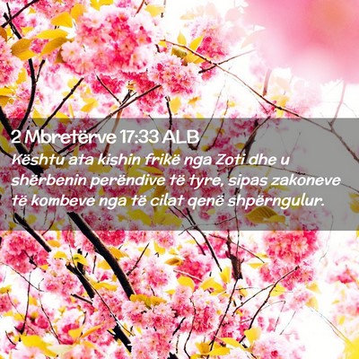 Picture 02 - 2 Mbretërve 17:33 ALB - Kështu ata kishin frikë nga Zoti dhe u - Bible Verse Picture