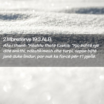 Picture 02 - 2 Mbretërve 19:3 ALB - Ata i thanë: 