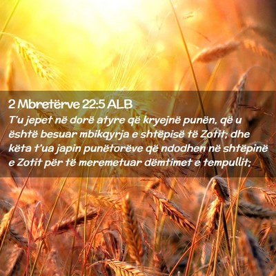 Picture 02 - 2 Mbretërve 22:5 ALB - T’u jepet në dorë atyre që kryejnë punën, - Bible Verse Picture