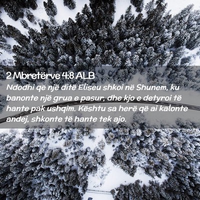 Picture 02 - 2 Mbretërve 4:8 ALB - Ndodhi që një ditë Eliseu shkoi në Shunem, ku - Bible Verse Picture