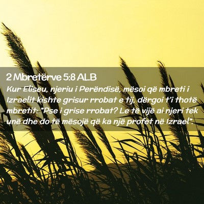 Picture 02 - 2 Mbretërve 5:8 ALB - Kur Eliseu, njeriu i Perëndisë, mësoi që - Bible Verse Picture