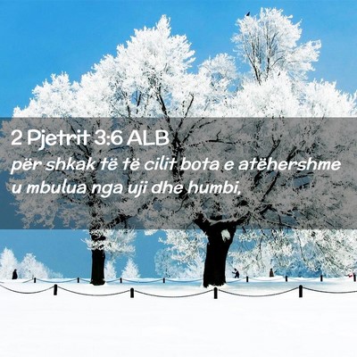 Picture 02 - 2 Pjetrit 3:6 ALB - për shkak të të cilit bota e atëhershme u - Bible Verse Picture