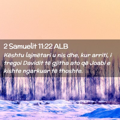 Picture 02 - 2 Samuelit 11:22 ALB - Kështu lajmëtari u nis dhe, kur arriti, i - Bible Verse Picture