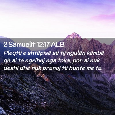 Picture 02 - 2 Samuelit 12:17 ALB - Pleqtë e shtëpisë së tij ngulën këmbë që - Bible Verse Picture
