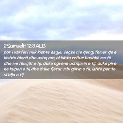 Picture 02 - 2 Samuelit 12:3 ALB - por i varfëri nuk kishte asgjë, veçse një - Bible Verse Picture