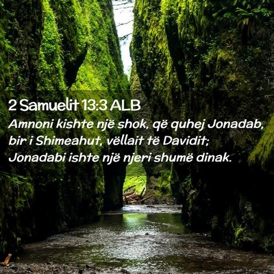 Picture 02 - 2 Samuelit 13:3 ALB - Amnoni kishte një shok, që quhej Jonadab, bir i - Bible Verse Picture