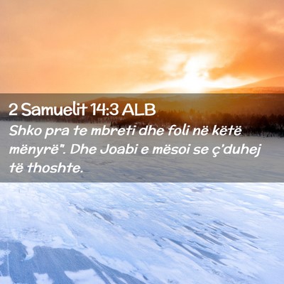 Picture 02 - 2 Samuelit 14:3 ALB - Shko pra te mbreti dhe foli në këtë mënyrë