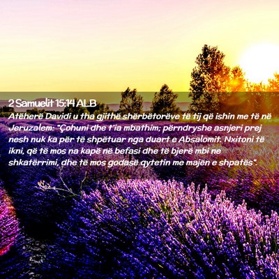 Picture 02 - 2 Samuelit 15:14 ALB - Atëherë Davidi u tha gjithë shërbëtorëve - Bible Verse Picture