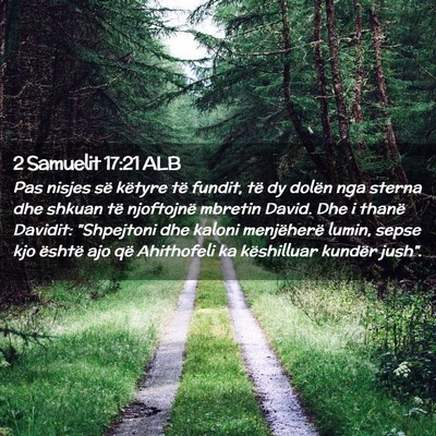 Picture 02 - 2 Samuelit 17:21 ALB - Pas nisjes së këtyre të fundit, të dy dolën - Bible Verse Picture