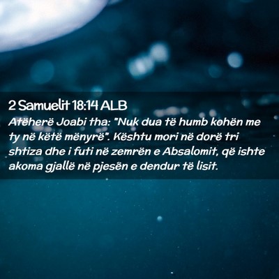 Picture 02 - 2 Samuelit 18:14 ALB - Atëherë Joabi tha: 