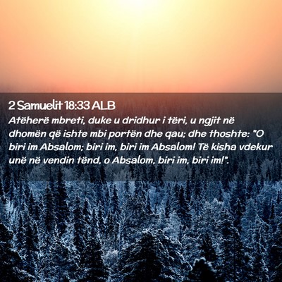 Picture 02 - 2 Samuelit 18:33 ALB - Atëherë mbreti, duke u dridhur i tëri, u ngjit - Bible Verse Picture