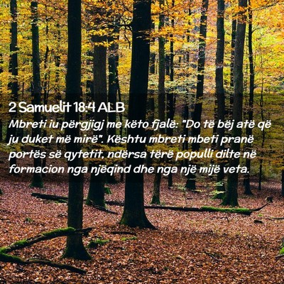 Picture 02 - 2 Samuelit 18:4 ALB - Mbreti iu përgjigj me këto fjalë: 