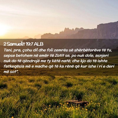 Picture 02 - 2 Samuelit 19:7 ALB - Tani, pra, çohu dil dhe foli zemrës së - Bible Verse Picture