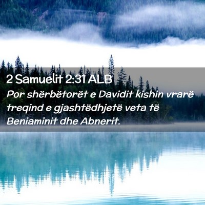 Picture 02 - 2 Samuelit 2:31 ALB - Por shërbëtorët e Davidit kishin vrarë - Bible Verse Picture