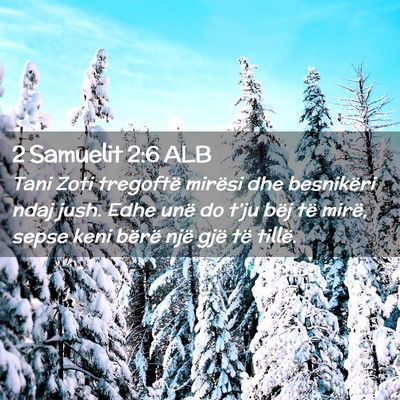 Picture 02 - 2 Samuelit 2:6 ALB - Tani Zoti tregoftë mirësi dhe besnikëri ndaj - Bible Verse Picture