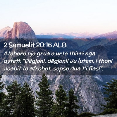 Picture 02 - 2 Samuelit 20:16 ALB - Atëherë një grua e urtë thirri nga qyteti: - Bible Verse Picture