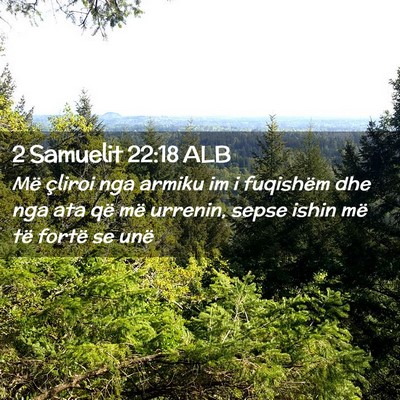 Picture 02 - 2 Samuelit 22:18 ALB - Më çliroi nga armiku im i fuqishëm dhe nga ata - Bible Verse Picture