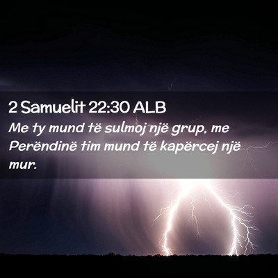 Picture 02 - 2 Samuelit 22:30 ALB - Me ty mund të sulmoj një grup, me Perëndinë - Bible Verse Picture