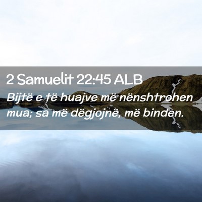 Picture 02 - 2 Samuelit 22:45 ALB - Bijtë e të huajve më nënshtrohen mua; sa më - Bible Verse Picture