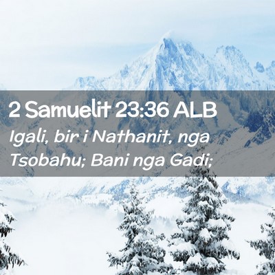 Picture 02 - 2 Samuelit 23:36 ALB - Igali, bir i Nathanit, nga Tsobahu; Bani nga - Bible Verse Picture