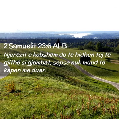 Picture 02 - 2 Samuelit 23:6 ALB - Njerëzit e kobshëm do të hidhen tej të - Bible Verse Picture